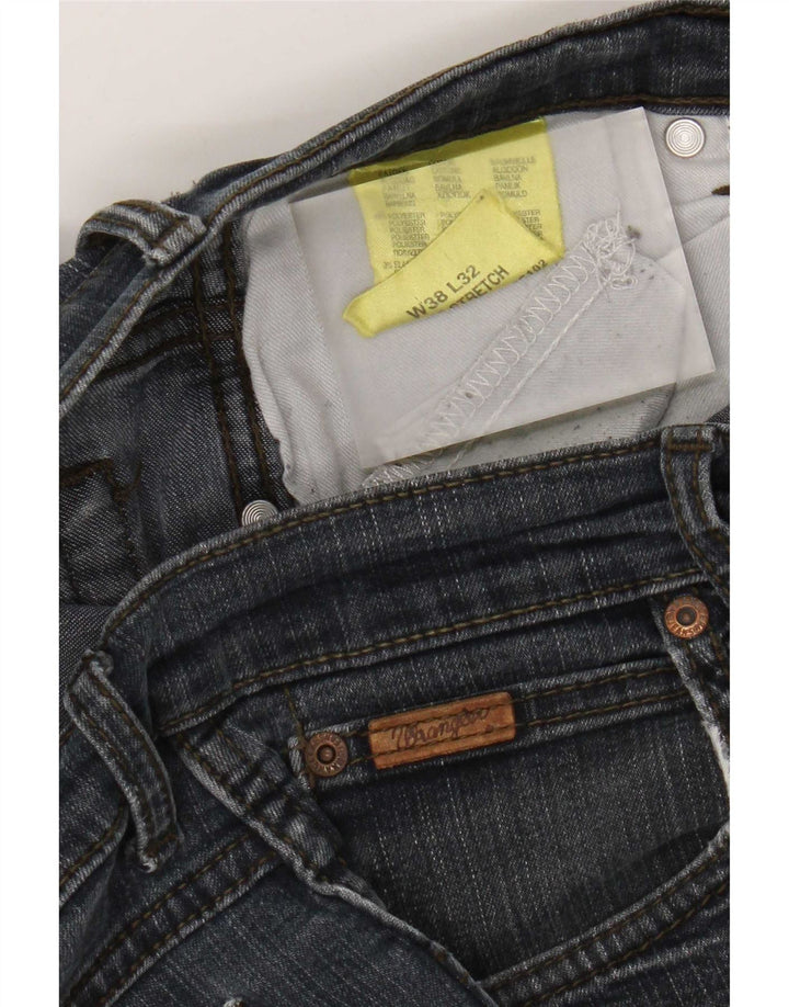 Wrangler Herren Straight Jeans W38 L32 Marineblaue Baumwolle