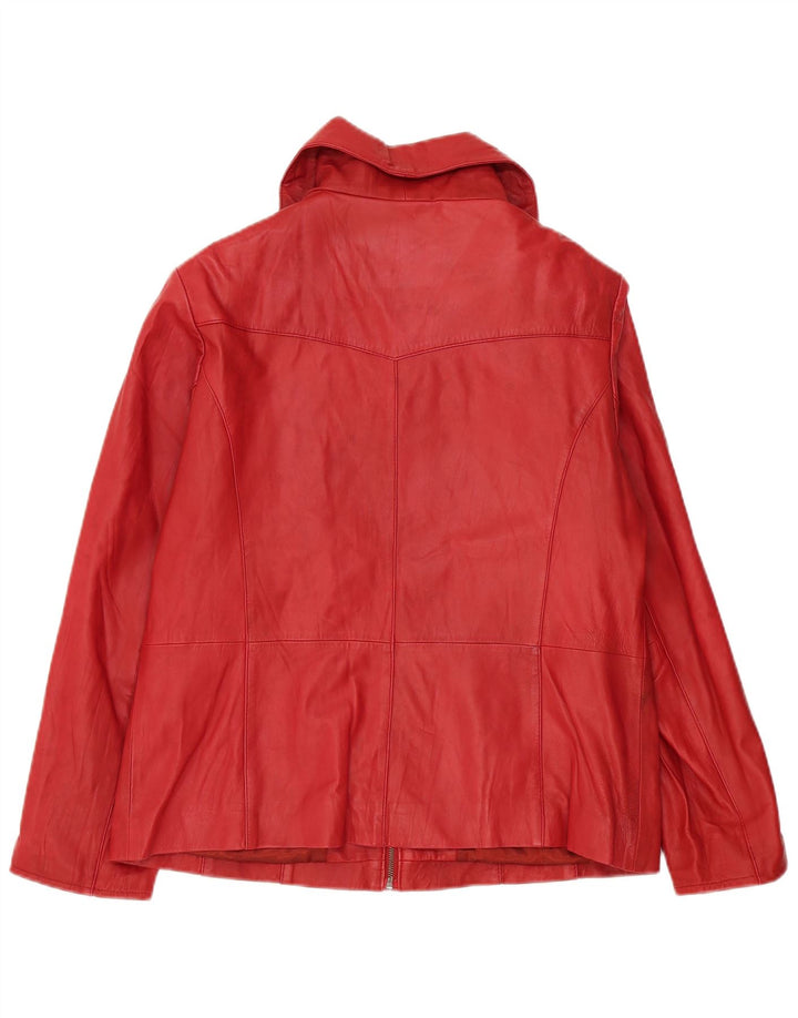 Julia S. Roma Damen Lederjacke UK 18 XL Rotes Leder