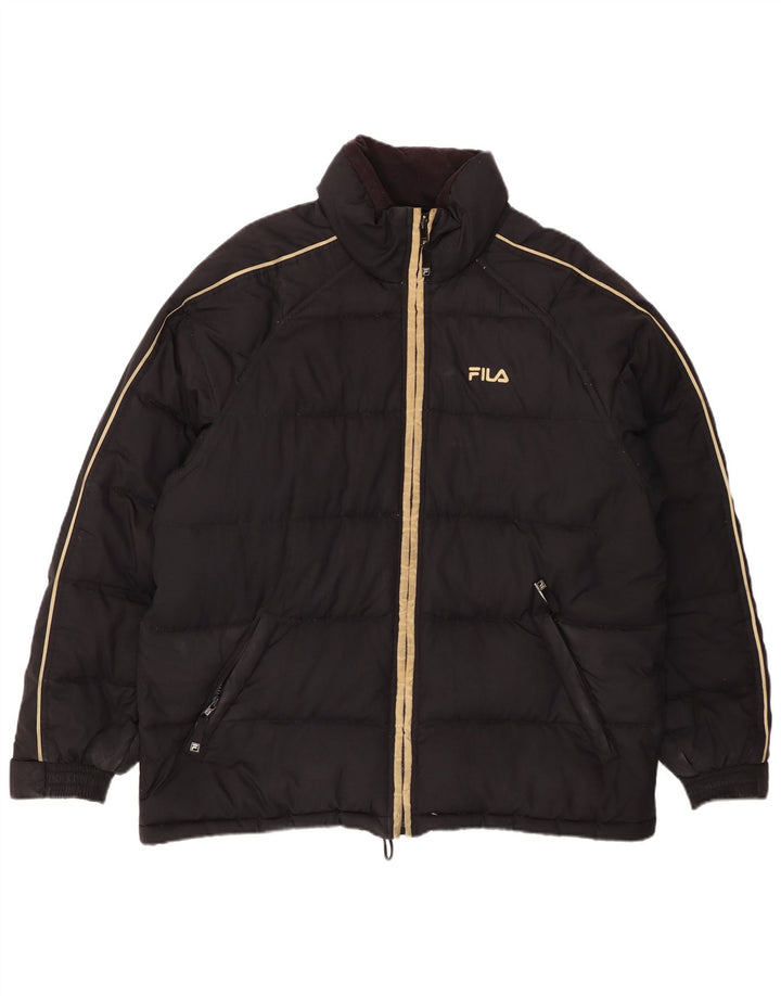FILA Herren Wattierte Jacke IT 50 Large Schwarz