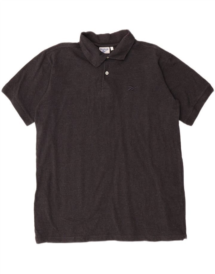 REEBOK Mens Polo Shirt Medium Black Cotton Vintage Reebok and Second-Hand Reebok from Messina Hembry 