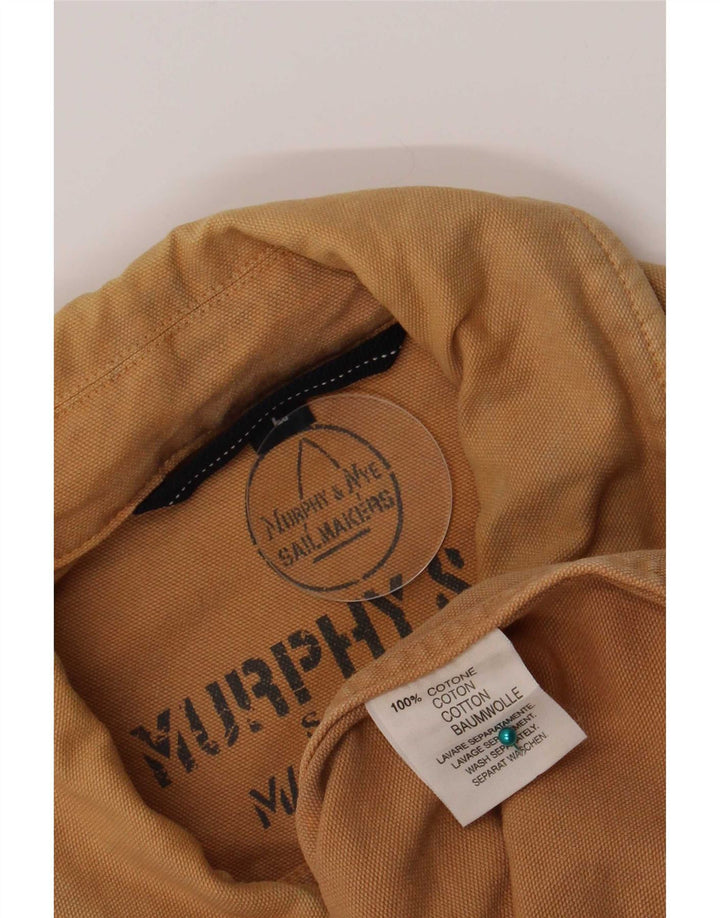 Murphy & Nye Herren-Utility-Jacke UK 40 Large Braun Baumwolle