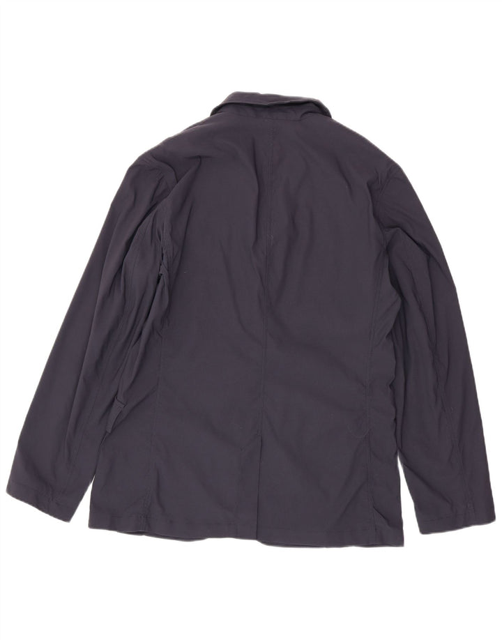 EDDIE BAUER Herren 3-Knopf-Blazerjacke UK 40 Großes marineblaues Nylon