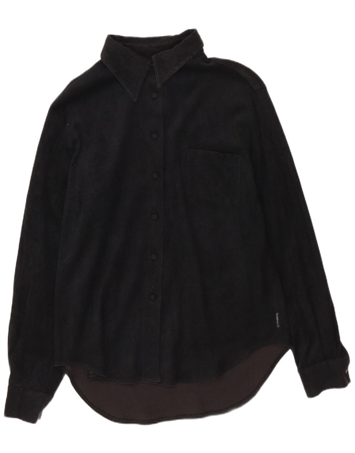 Armani Jeans Damen Hemd UK 14 Large Schwarz