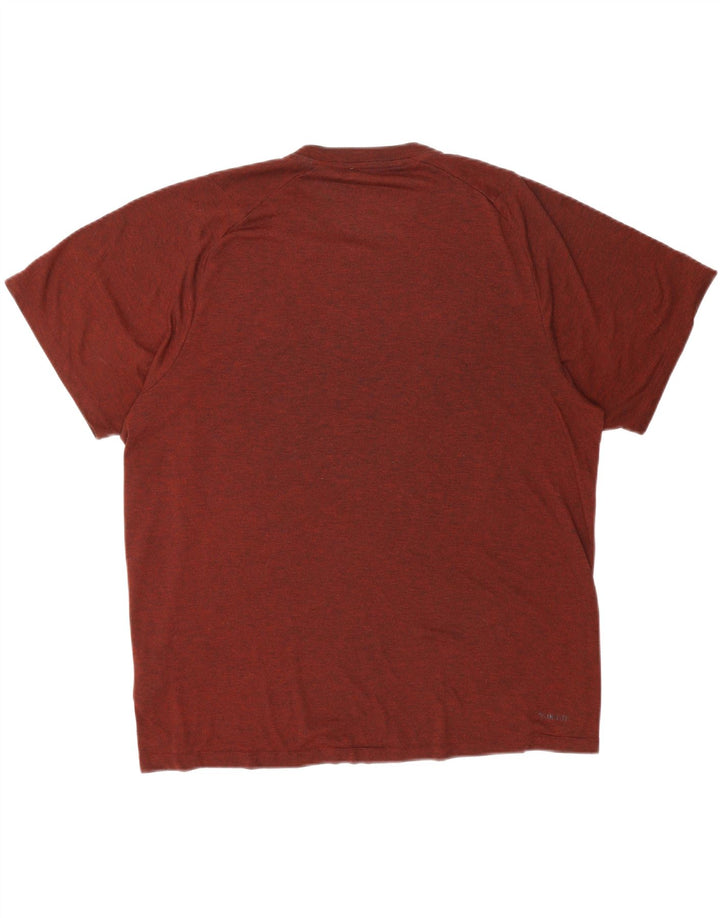 ADIDAS Mens Climalite T-Shirt Top Large Brown Polyester Vintage Adidas and Second-Hand Adidas from Messina Hembry 