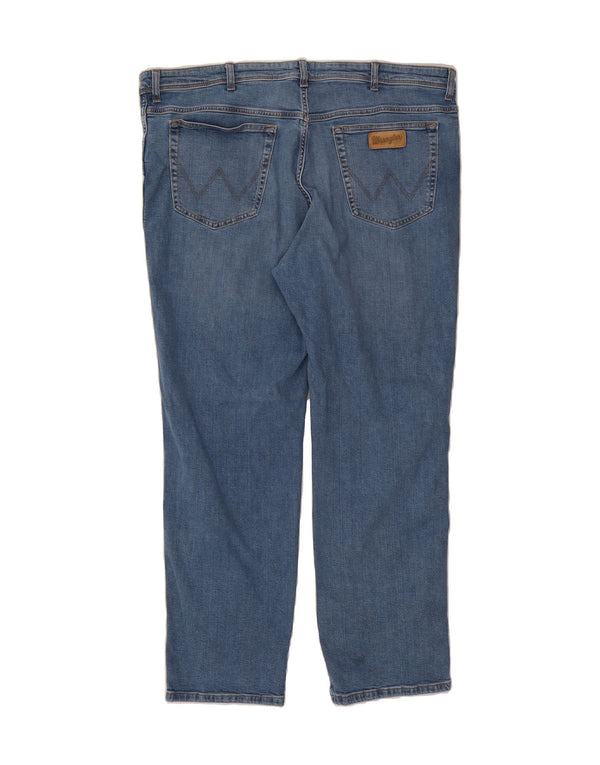 WRANGLER Damen Texas Straight Jeans W44 L32 Blaue Baumwolle