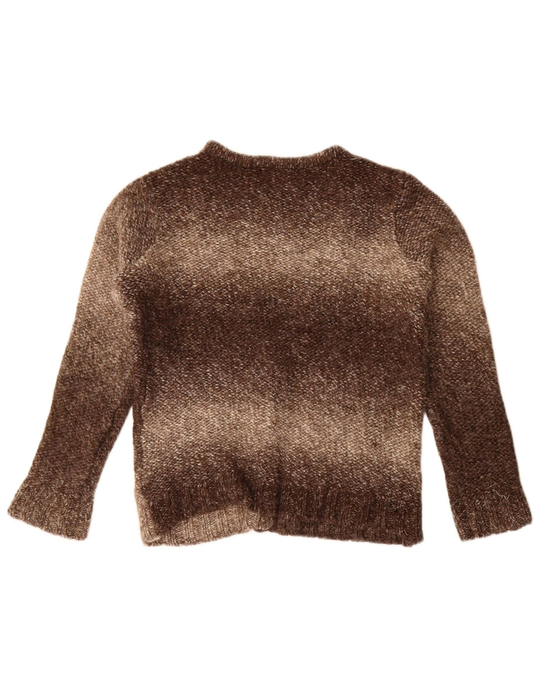 Zara Damen Crop Cardigan Pullover UK 14 Mittelbraune Wolle
