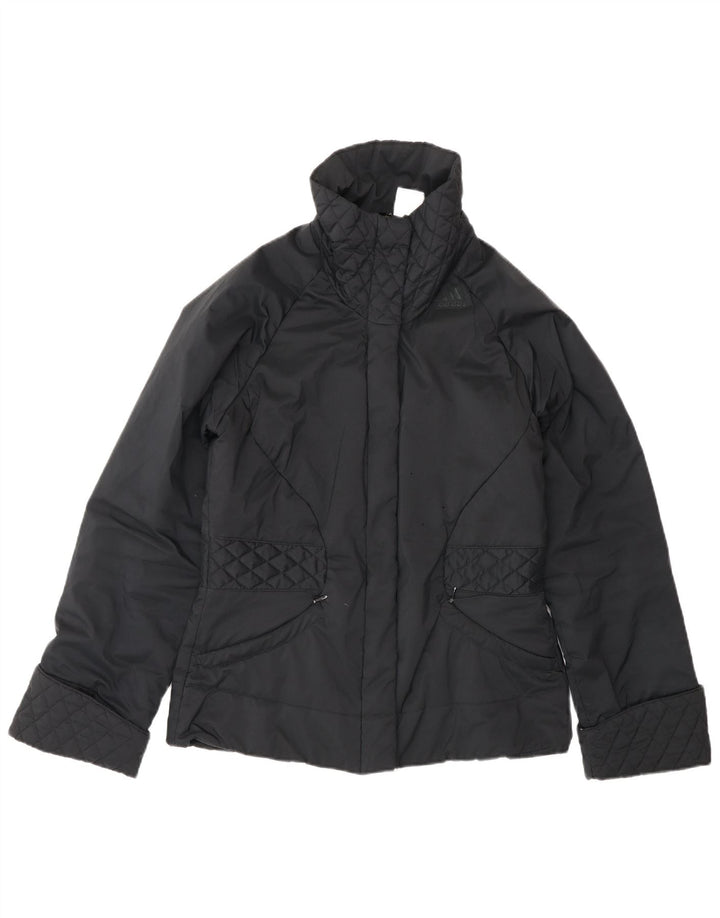 Adidas Damen Übergroße Bomberjacke UK 8 Small Schwarz Polyester