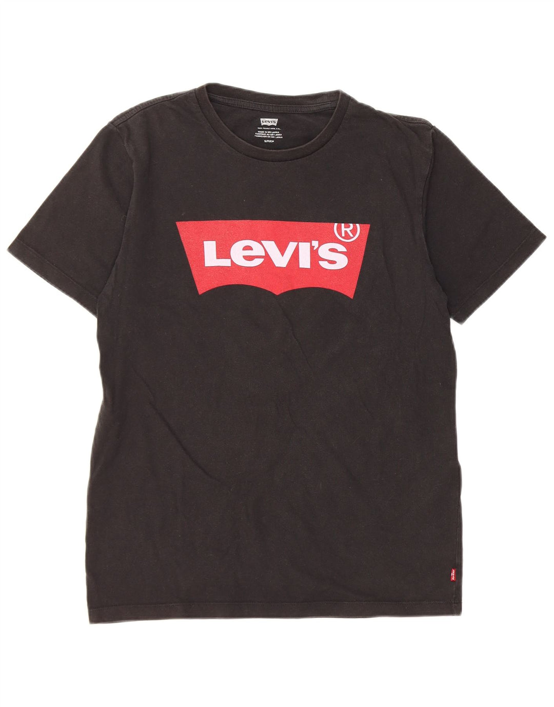 Levi's Herren-T-Shirt mit Grafik, Größe S, schwarze Baumwolle