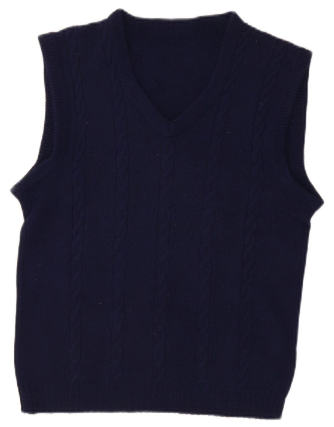 Vintage Herren Weste Tank Top Groß Marineblau