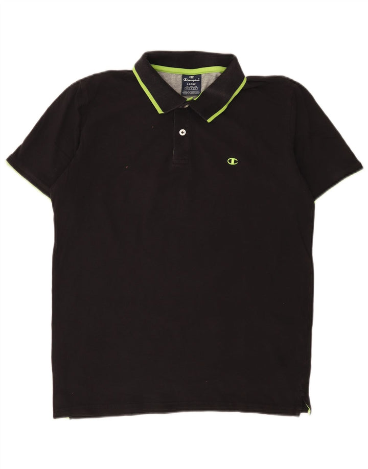 CHAMPION Herren-Poloshirt, groß, schwarze Baumwolle