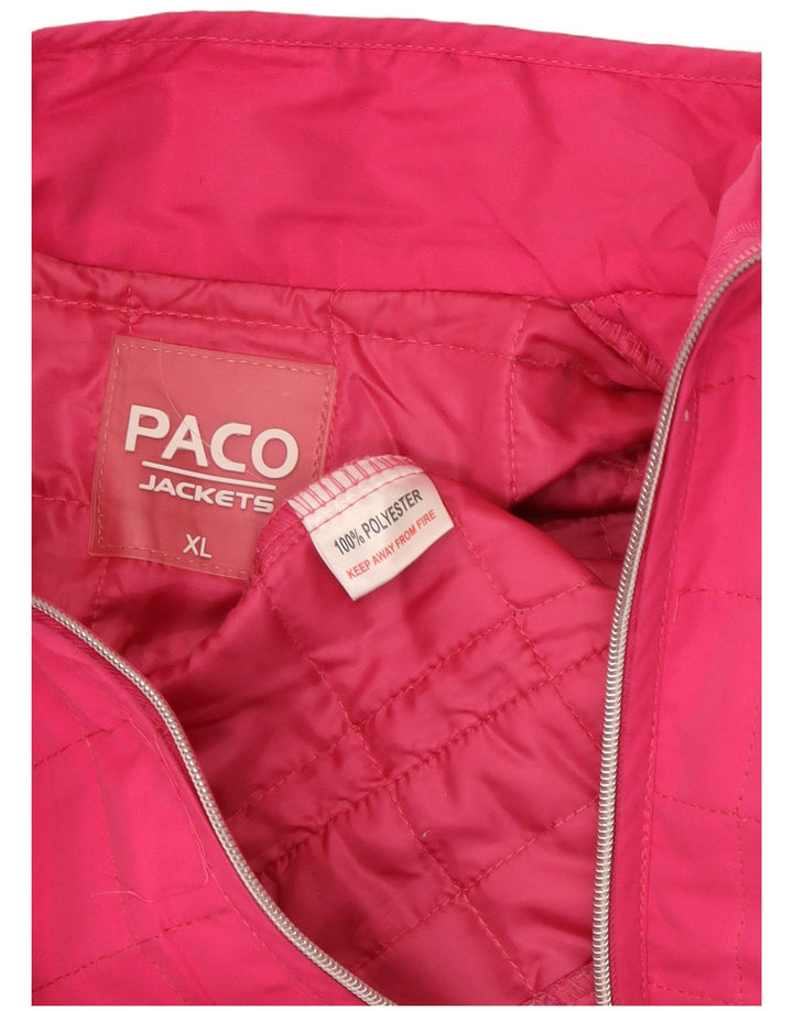 PACO Damen Wattierte Weste UK 18 XL Rosa Polyester