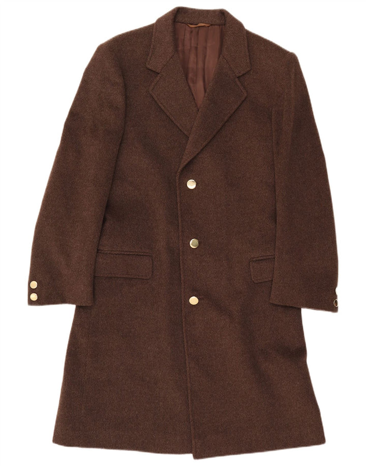 Vintage Damen Mantel IT 52 2XL Braune Wolle