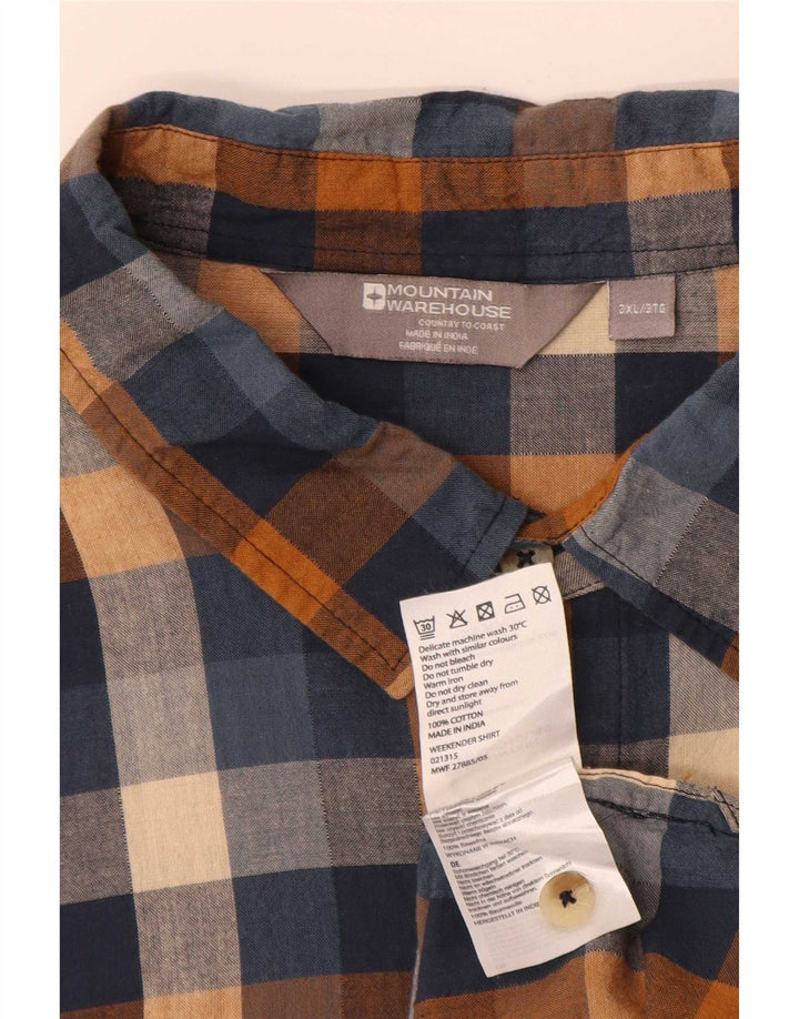 Mountain Warehouse Herren-Kurzarmhemd 3XL aus mehrfarbig karierter Baumwolle