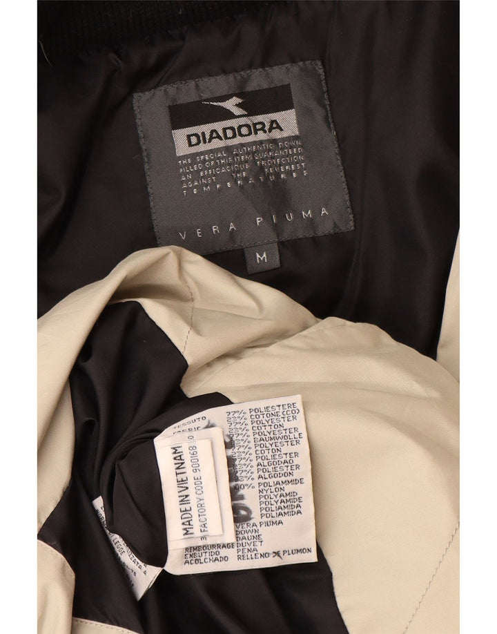 DIADORA Wattierter Herrenmantel mit Kapuze, UK 38, mittelbeigefarbenes Polyester