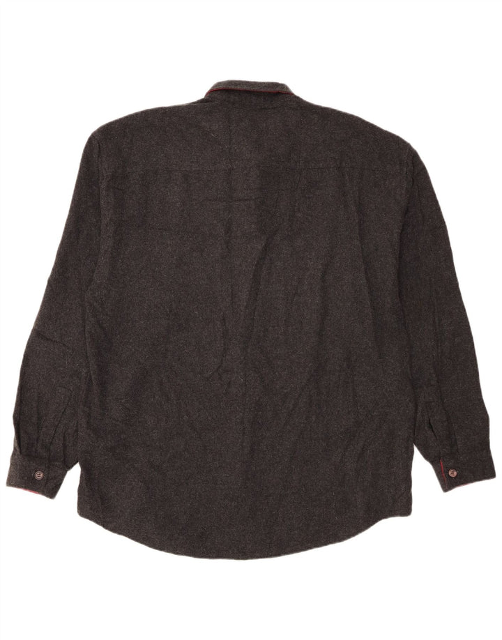 Vintage Herren Flanellhemd Große schwarze Baumwolle