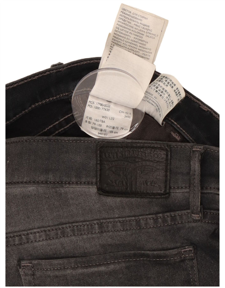 Levi's Damen 710 Super Skinny Jeans W31 L32 Graue Baumwolle