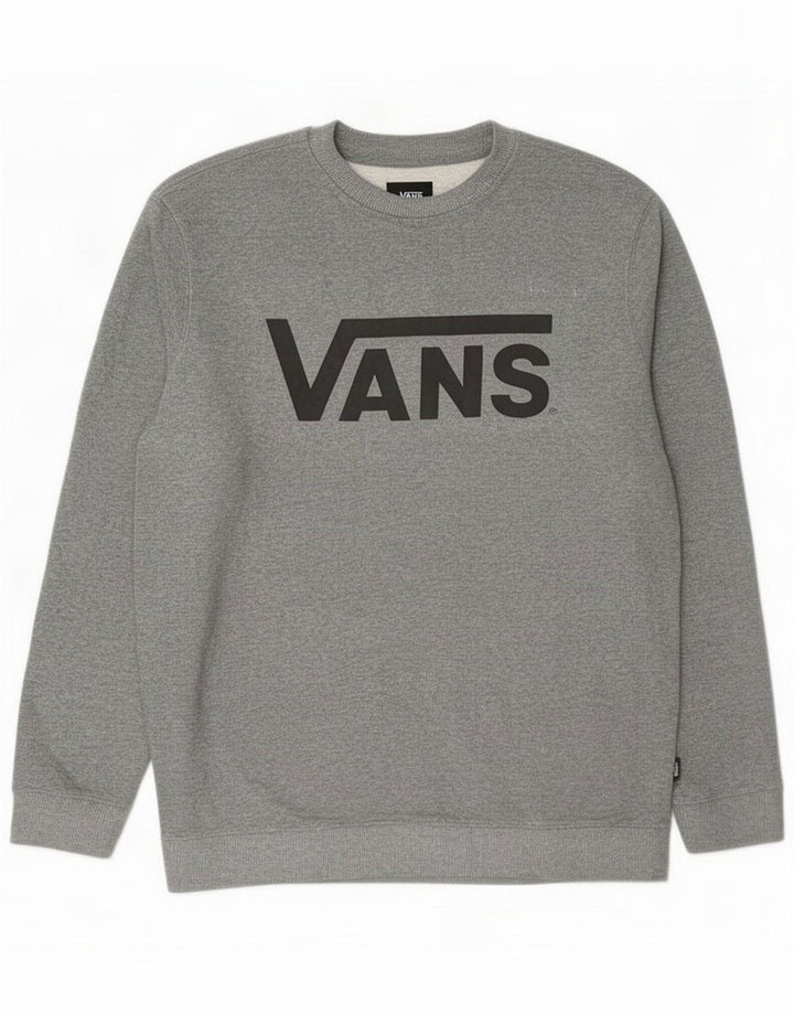 Vans Herren Grafik-Sweatshirt-Pullover XL Graue Baumwolle