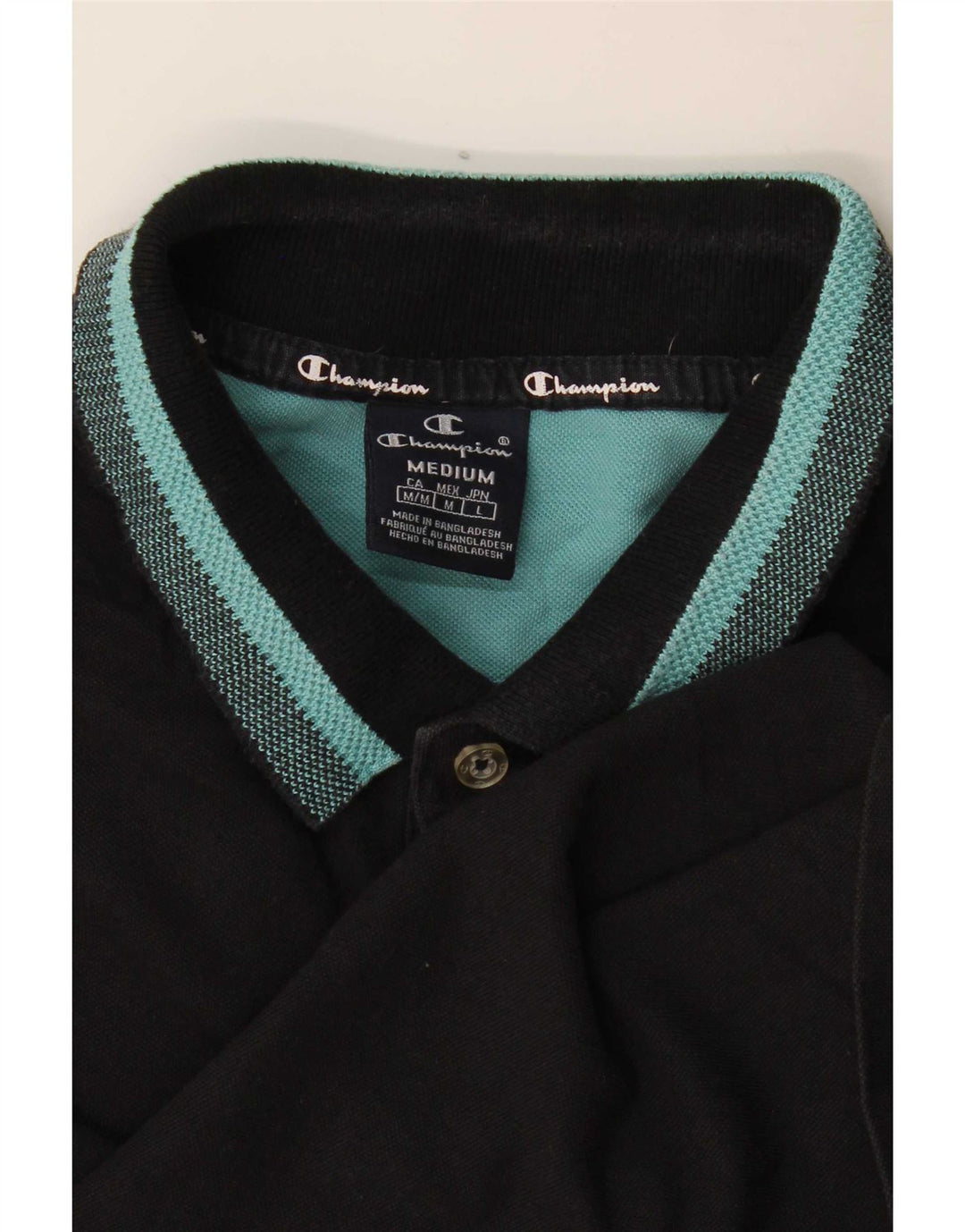 Champion Herren-Poloshirt, mittelgroß, schwarz gestreift