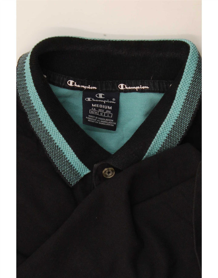 Champion Herren-Poloshirt, mittelgroß, schwarz gestreift