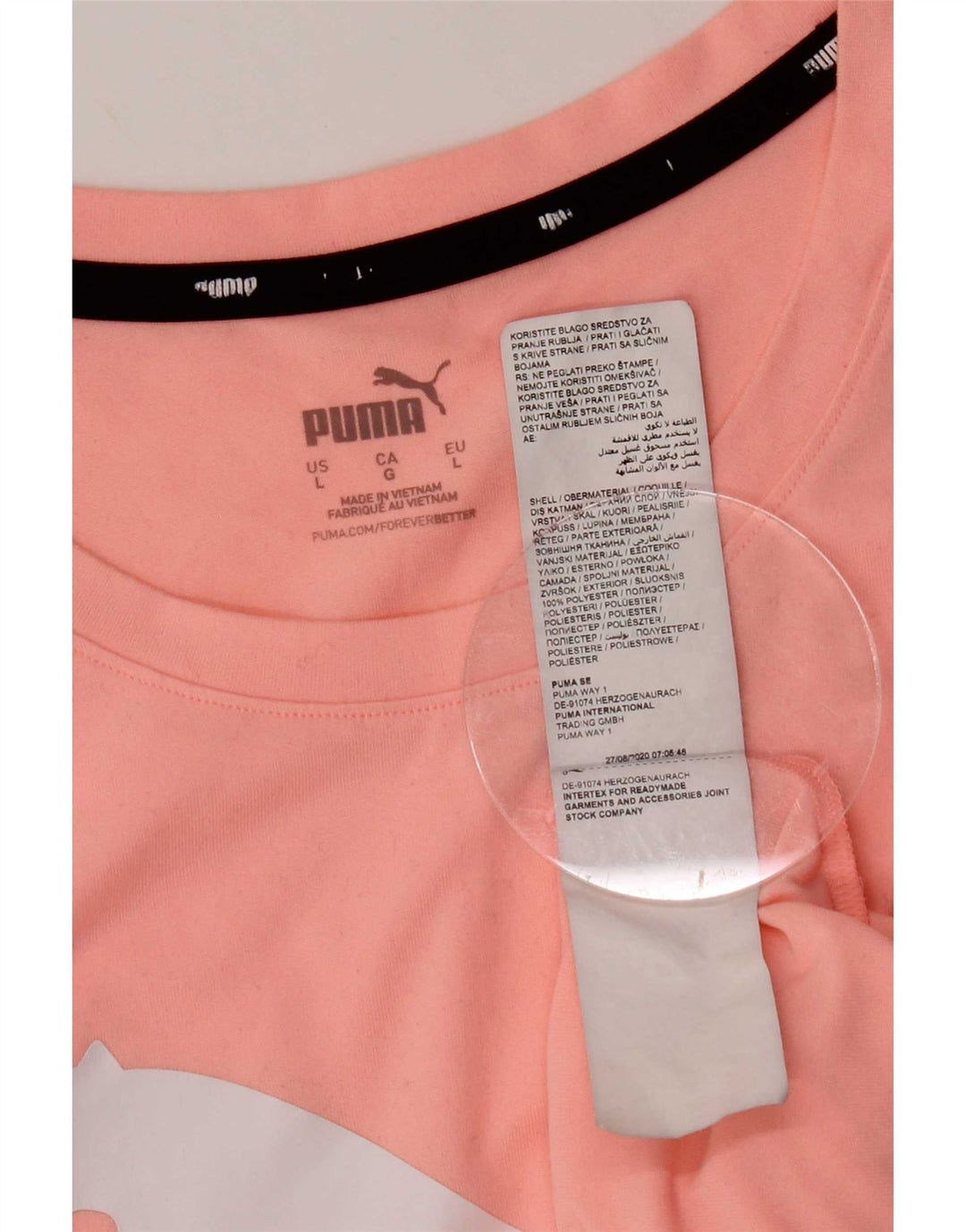 Puma Damen Graphic Vest Top UK 16 Large Rosa Polyester