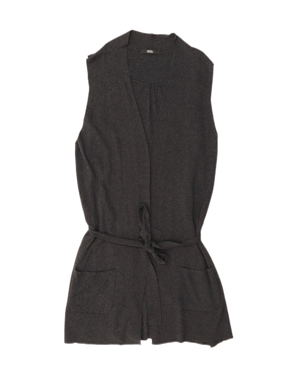Marks & Spencer Langer, ärmelloser Damen-Cardigan, Gr. 20, 2XL, Grau