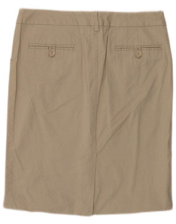 Benetton Damen-Rock mit niedriger Taille, gerader Schnitt, Größe 40, Größe S, W30, Beige