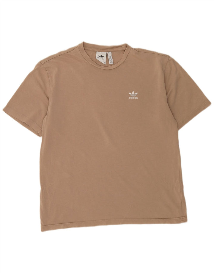 Adidas Herren Grafik-T-Shirt aus mittelbeiger Baumwolle