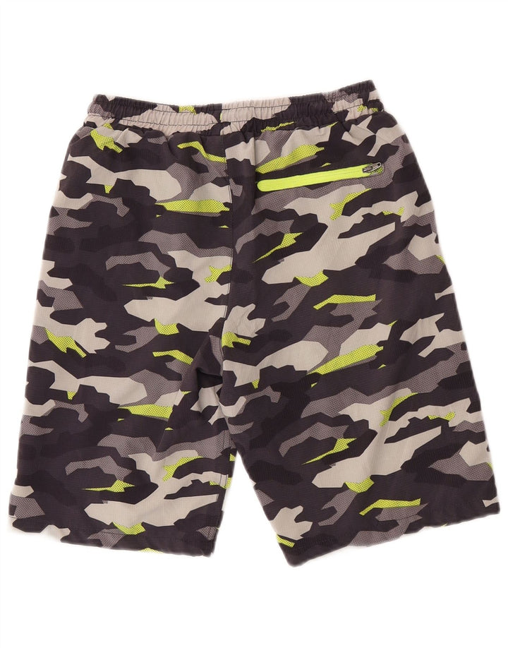Eddie Bauer Sportshorts für Jungen, 14–15 Jahre, groß, graues Camouflage-Polyester