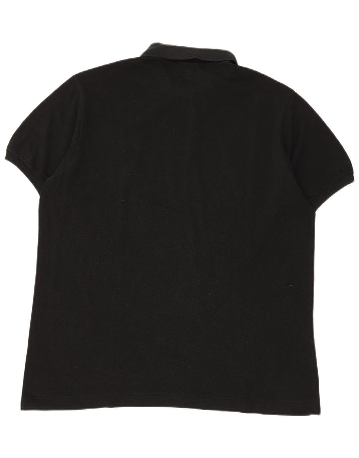 LACOSTE Herren-Poloshirt, Größe 6 XL, schwarze Baumwolle