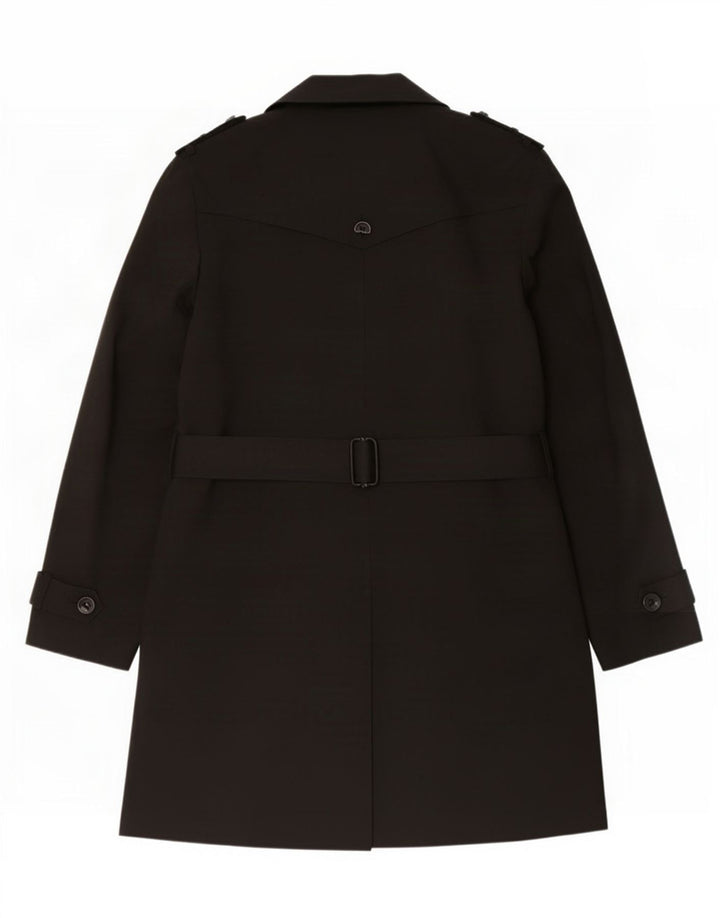 Marks & Spencer Damen Trenchcoat UK 12 Medium Schwarz Polyester