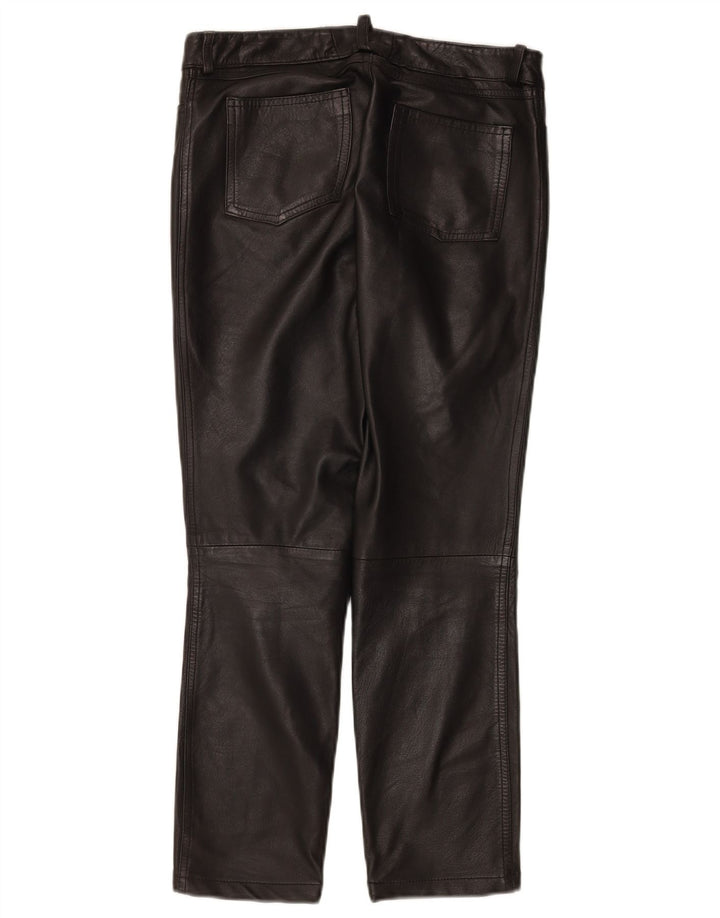 Zen Damen Lederhose EU 38 Medium W28 L26 Schwarzes Leder