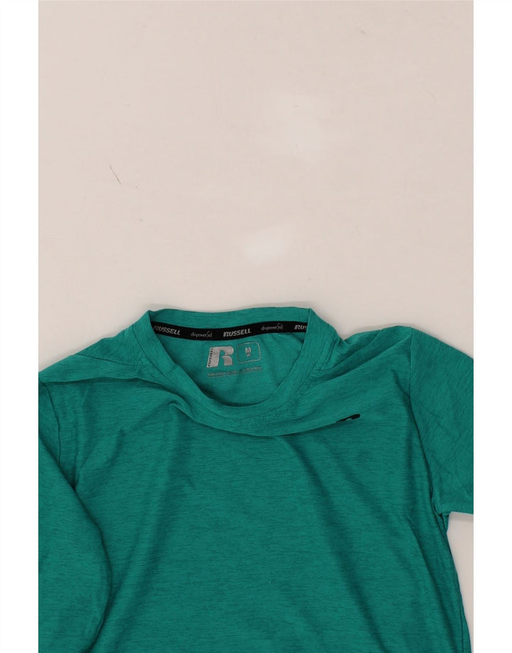 RUSSELL ATHLETIC Boys Top Long Sleeve 7-8 Years Medium  Turquoise Flecked Vintage Russell Athletic and Second-Hand Russell Athletic from Messina Hembry 