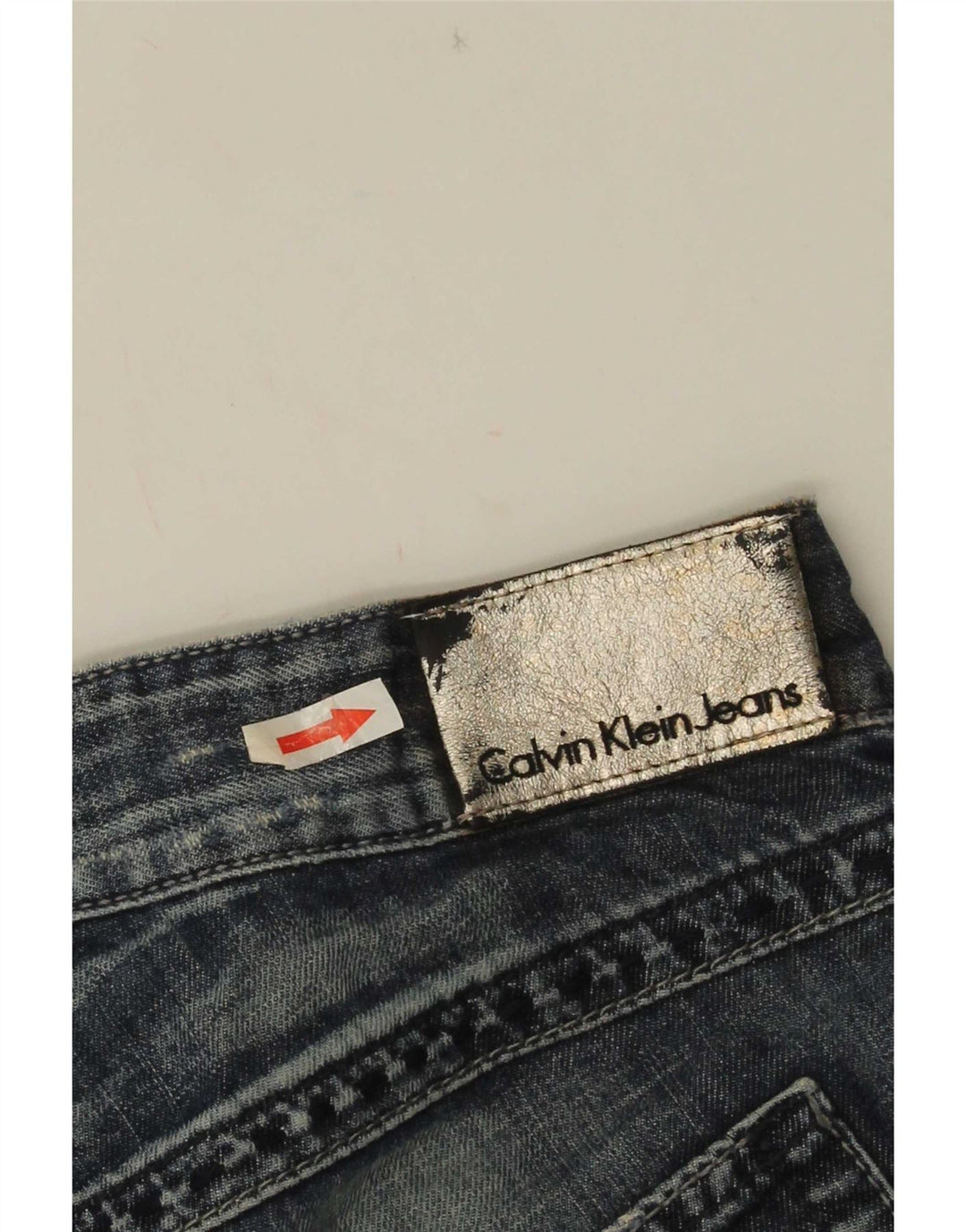 Calvin Klein Damen Jeansshorts W30 mittelblaue Baumwolle
