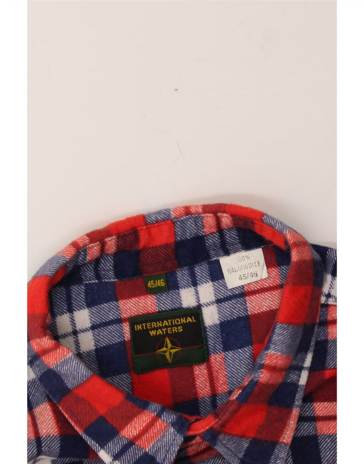 VINTAGE Mens Flannel Shirt Size 45/46 XL Red Check Cotton Vintage Vintage and Second-Hand Vintage from Messina Hembry 