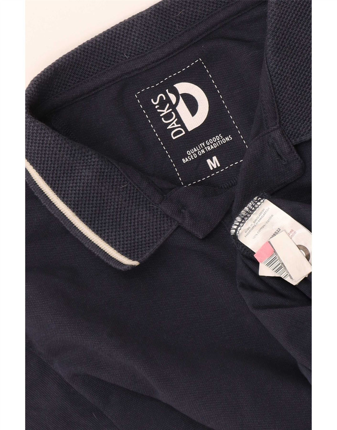 Dack's Herren-Poloshirt aus mittlerer marineblauer Baumwolle