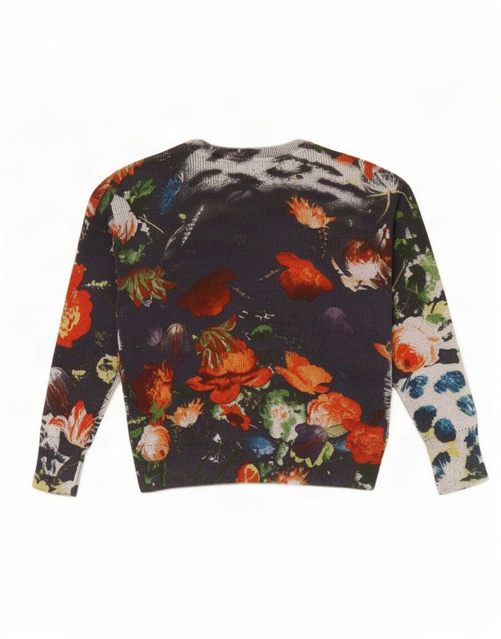 Desigual Damen-Pullover mit Rundhalsausschnitt, Gr. 14, mittelmehrfarbig