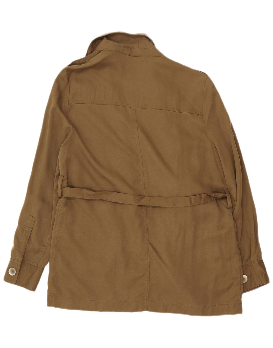 MANGO Damen Militärjacke UK 16 Large Khaki Lyocell