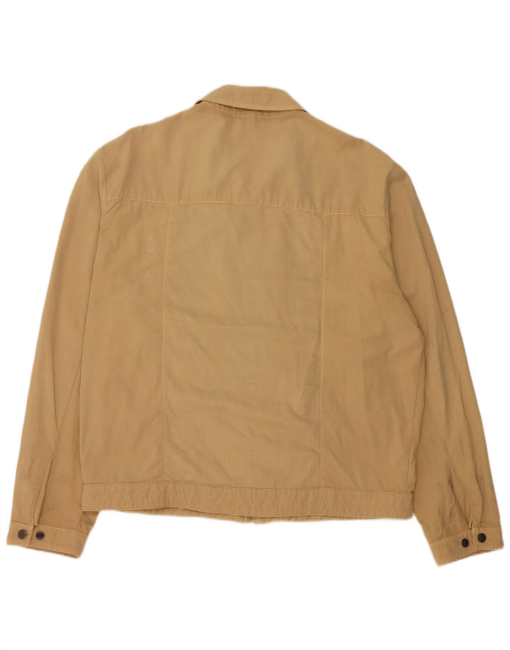 Trussardi Herren Bomberjacke IT 54 2XL Beige Baumwolle
