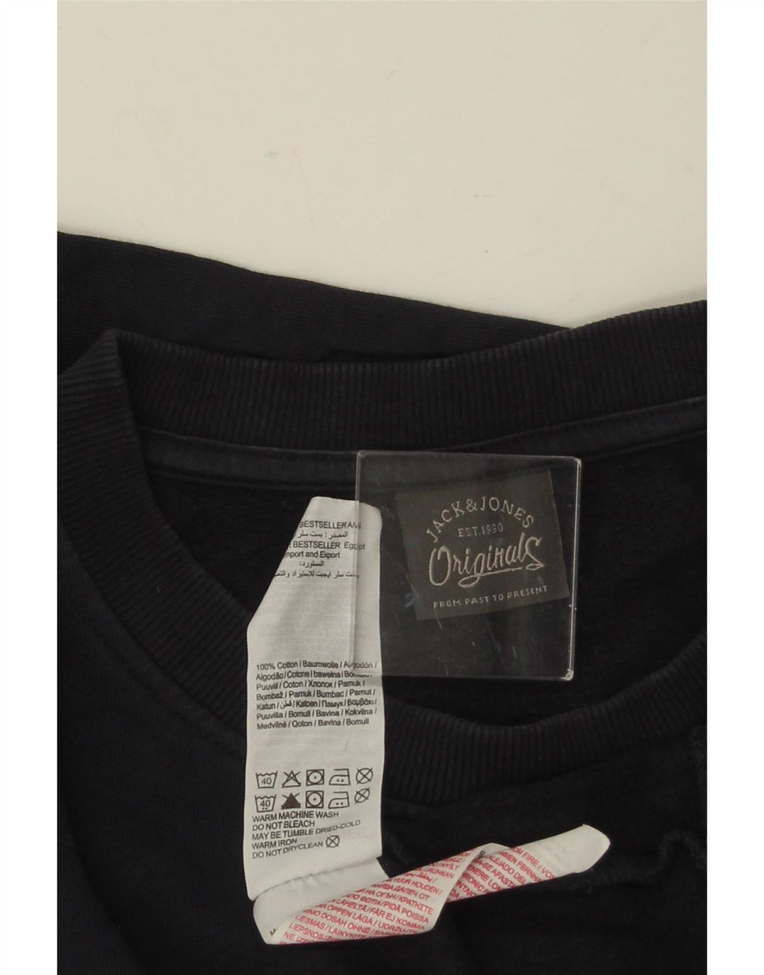 JACK & JONES Herren-Sweatshirt mit Grafik, groß, marineblau, Baumwolle