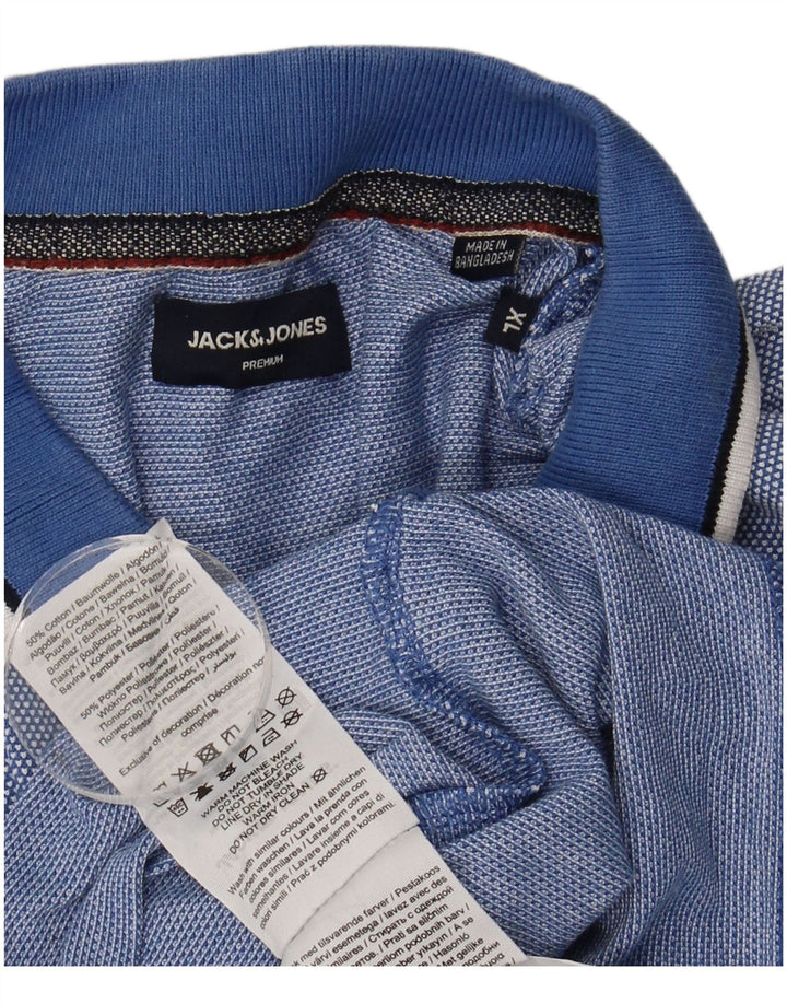 Jack & Jones Herren Poloshirt XL Blau Baumwolle
