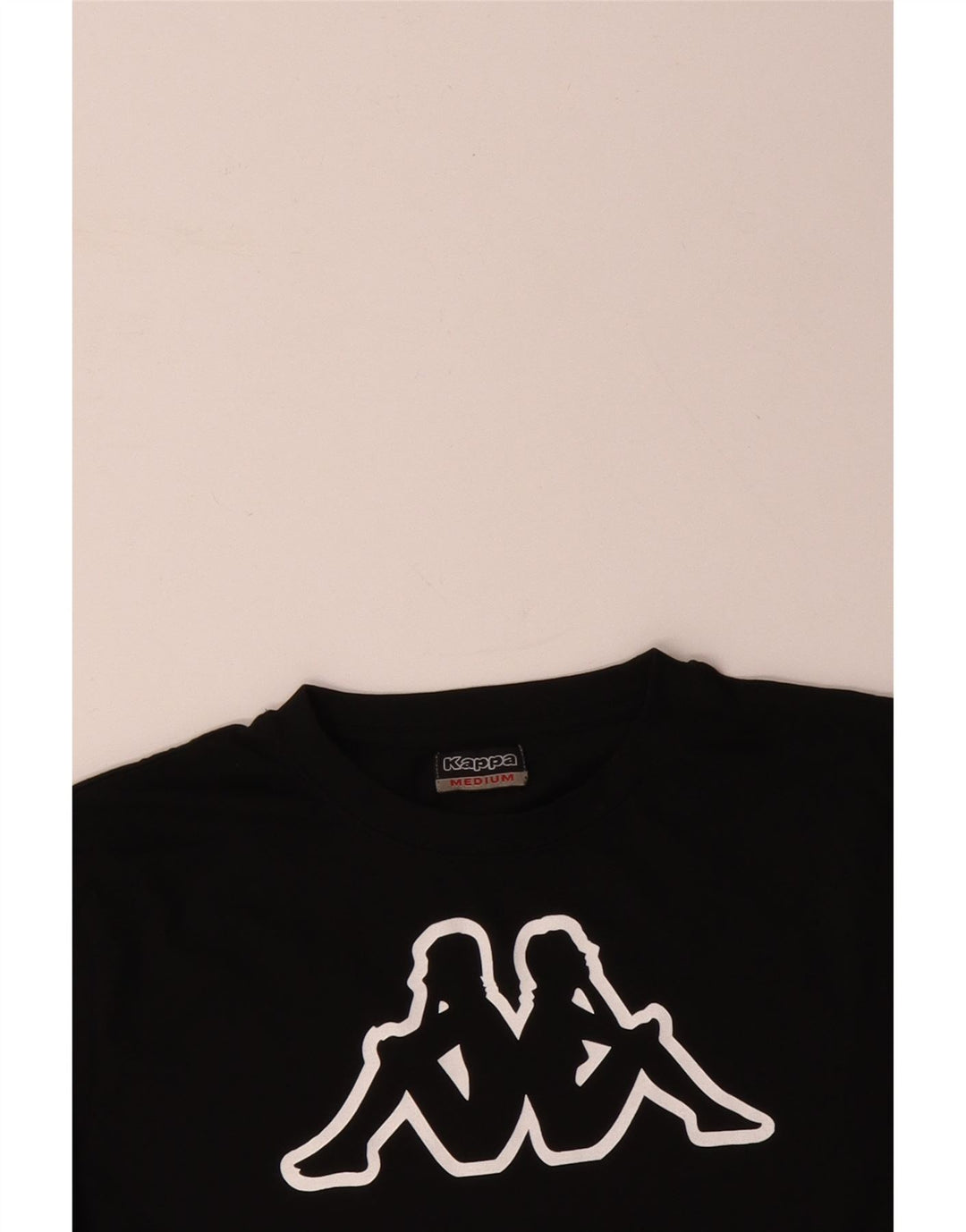 KAPPA Herren Grafik-T-Shirt-Oberteil aus mittelschwarzer Baumwolle