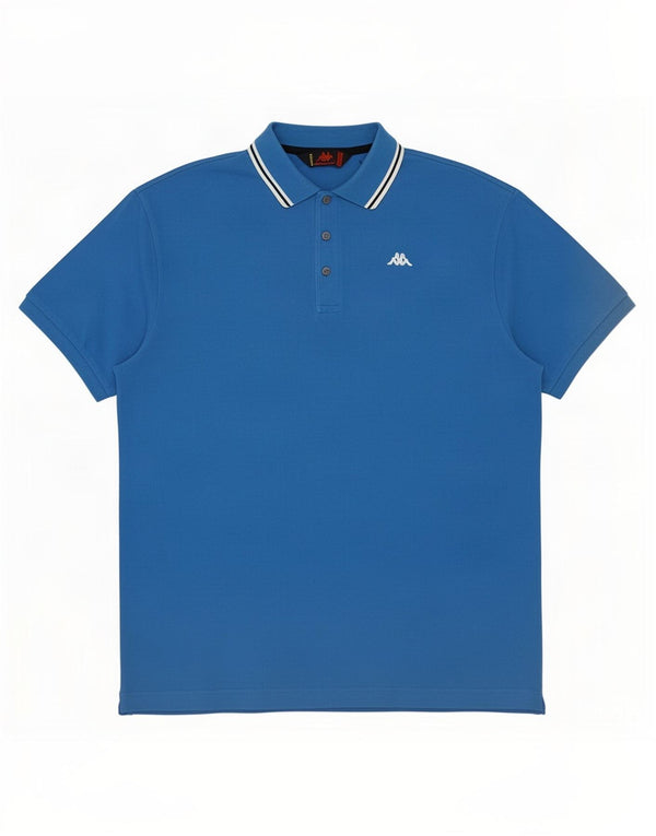 Kappa Herren Poloshirt 2XL Blau Baumwolle
