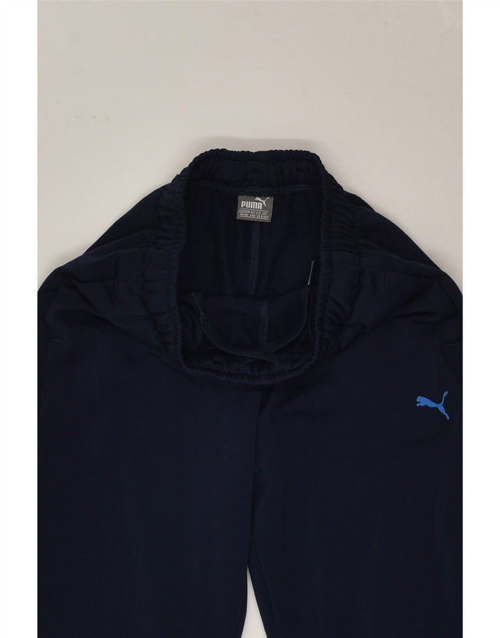 PUMA Girls Tracksuit Trousers 9-10 Years Navy Blue Polyester | Vintage Puma | Thrift | Second-Hand Puma | Used Clothing | Messina Hembry 
