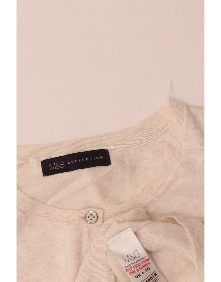 Marks & Spencer Damen-Cardigan-Pullover UK 10 Klein Beige meliert