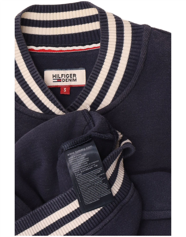 Tommy Hilfiger Damen Übergroße Varsity-Jacke UK 10 Small Marineblau