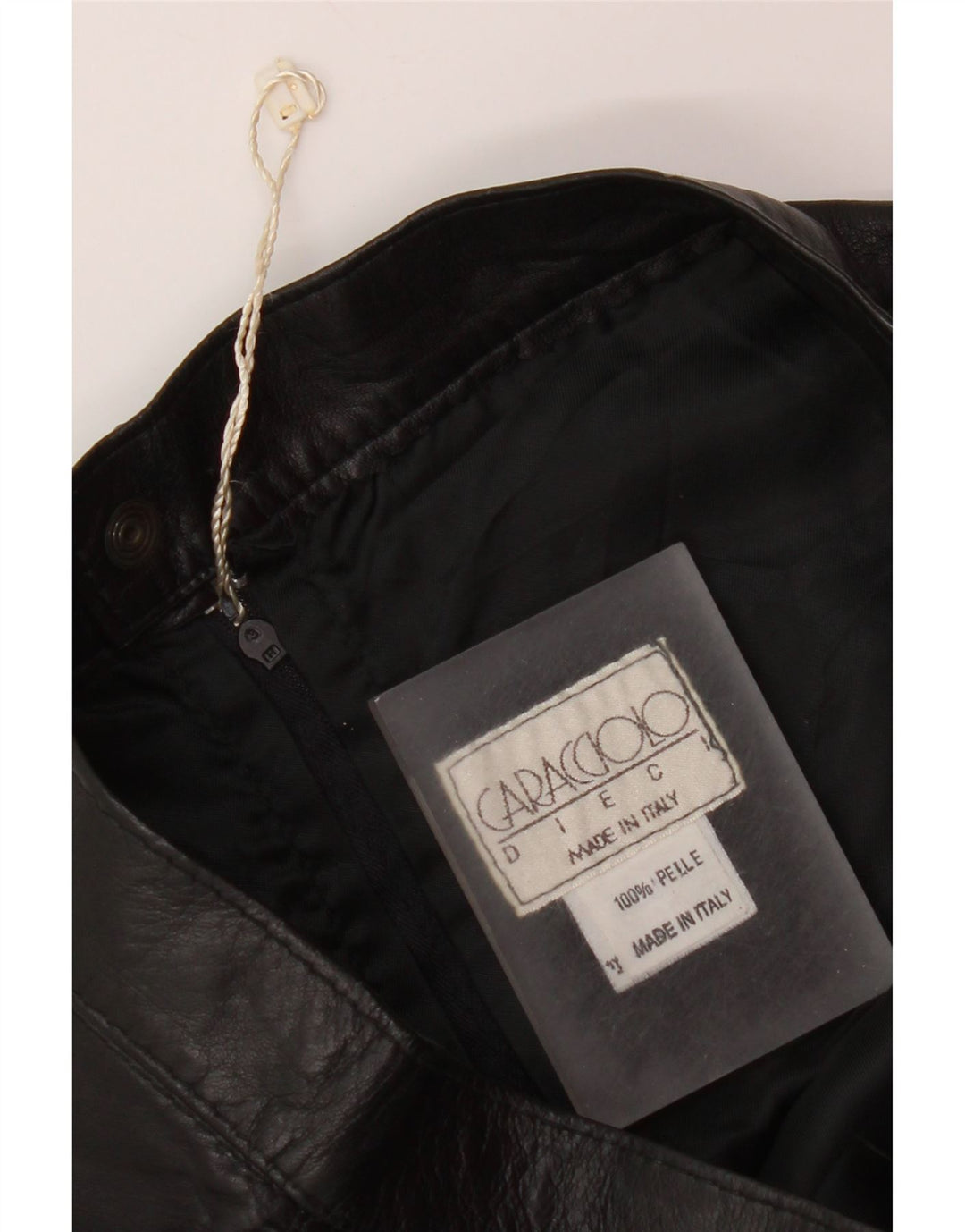 Caracciolo Damen Bleistiftrock W26 Small aus schwarzem Leder