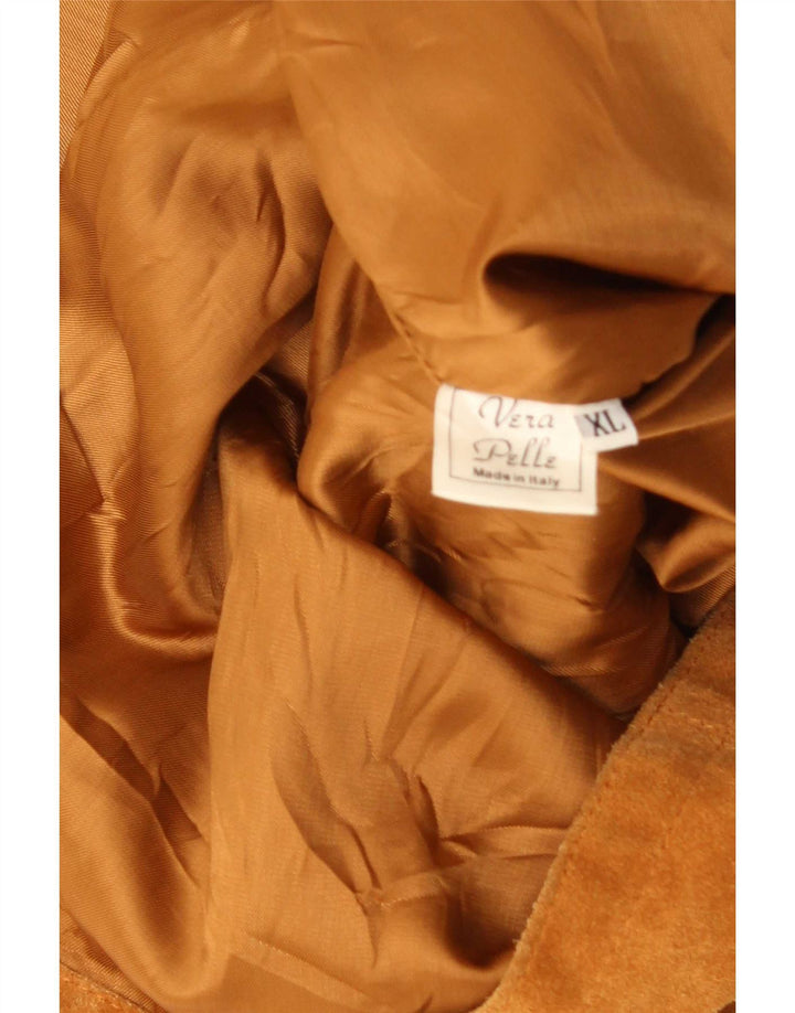 Vintage Herren Wildlederjacke UK 42 XL Beige Leder