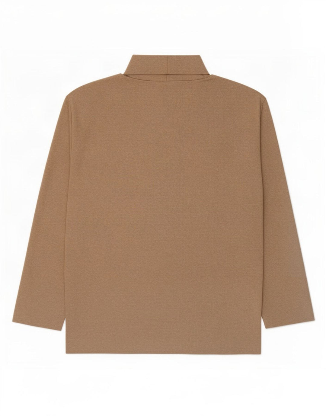 Zara Damen Top Langarm UK 14 Medium Beige Polyester
