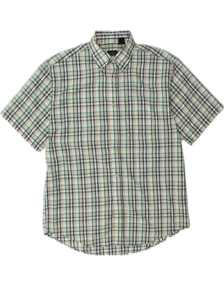 VAN HEUSEN Mens Shirt Size 15 15 1/2 Medium Multicoloured Check Vintage Van Heusen and Second-Hand Van Heusen from Messina Hembry 