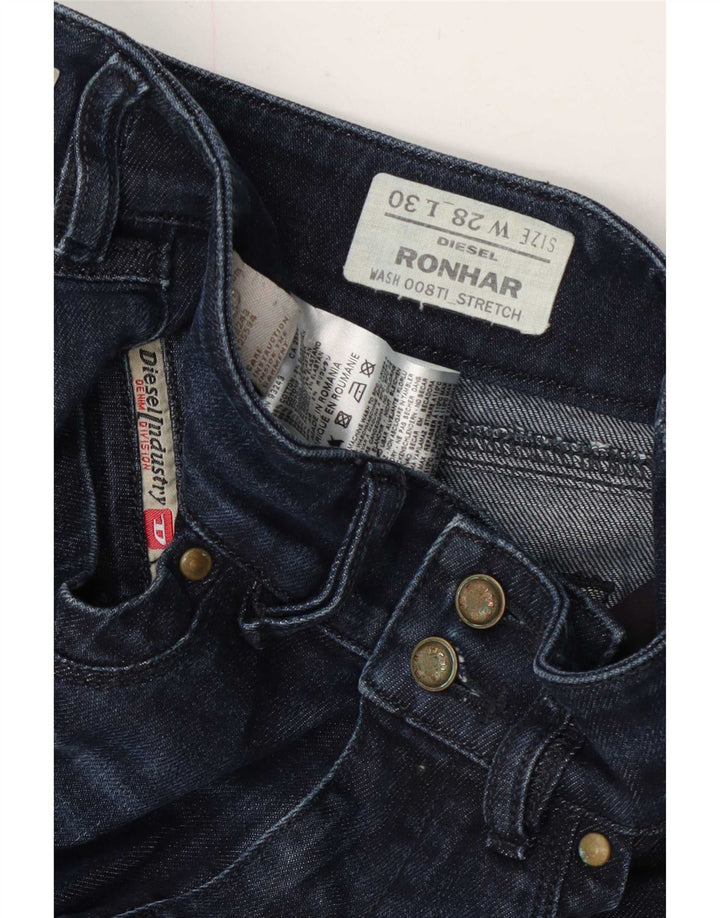 Diesel Damen Ronhar Bootcut Jeans W28 L30 Marineblau Baumwolle